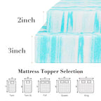 Colchón de Espuma Viscoelástica Azul de 3 Pulgadas Tamaño Queen para una Comodidad Suprema C Solución de Descanso Premium