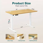 Mesa ergonómica de altura ajustable con soporte metálico en forma de T, estaciones de trabajo de ordenador modernas