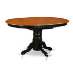 Juego de comedor ovalado extensible de 7 piezas con 6 sillas, tradicional, color cereza y mantequilla.