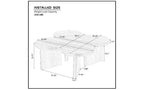 TUYOHW Mesa de centro dividida en forma de mariposa, mesa moderna de 36 mm de grosor para sala de estar y dormitorio, mesa auxiliar de MDF con forma de mariposa