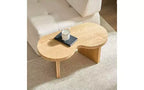 TUYOHW Mesa de centro dividida en forma de mariposa, mesa moderna de 36 mm de grosor para sala de estar y dormitorio, mesa auxiliar de MDF con forma de mariposa