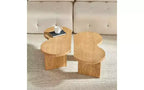 TUYOHW Mesa de centro dividida en forma de mariposa, mesa moderna de 36 mm de grosor para sala de estar y dormitorio, mesa auxiliar de MDF con forma de mariposa