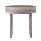HomeRoots 20 Brown Manufactured Wood Round End Table