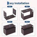 Caja de cubierta de resina grande, impermeable, de 73 galones, con cerradura, para almacenamiento exterior