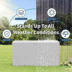 Caja de cubierta de resina grande, impermeable, de 73 galones, con cerradura, para almacenamiento exterior