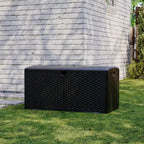 Caja de cubierta de resina grande, impermeable, de 73 galones, con cerradura, para almacenamiento exterior