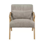 Sillón Decorativo Moderno GDFStudio Mason con Estructura de Madera de Caucho y Tapizado de Pana con Cojín