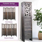 Dovelina Divisor de Ambientes de Madera 1.7 m Biombo Plegable de Privacidad 4/6/8 Paneles Marrón