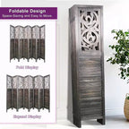 Dovelina Divisor de Ambientes de Madera 1.7 m Biombo Plegable de Privacidad 4/6/8 Paneles Marrón