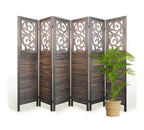 Dovelina Divisor de Ambientes de Madera 1.7 m Biombo Plegable de Privacidad 4/6/8 Paneles Marrón