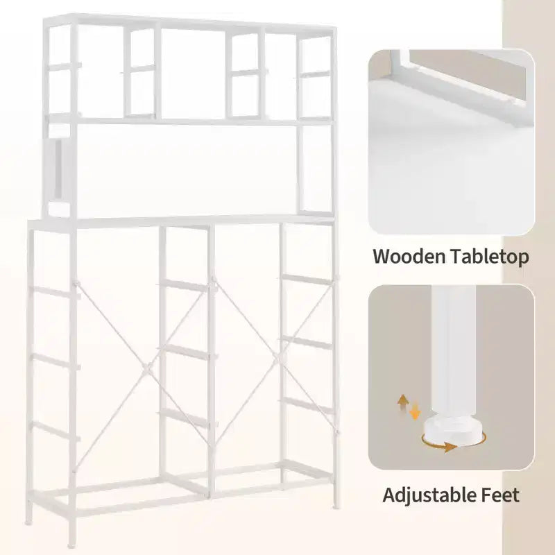 Cómoda para dormitorio, cajonera de tela de 12 cajones, estantes abiertos, tapa de madera y estructura de metal para dormitorio, pasillo o sala de estar