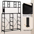 Cómoda para dormitorio, cajonera de tela de 12 cajones, estantes abiertos, tapa de madera y estructura de metal para dormitorio, pasillo o sala de estar