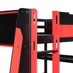 Cama alta gaming completa Luxystar con escritorio, estantes de almacenamiento y luces