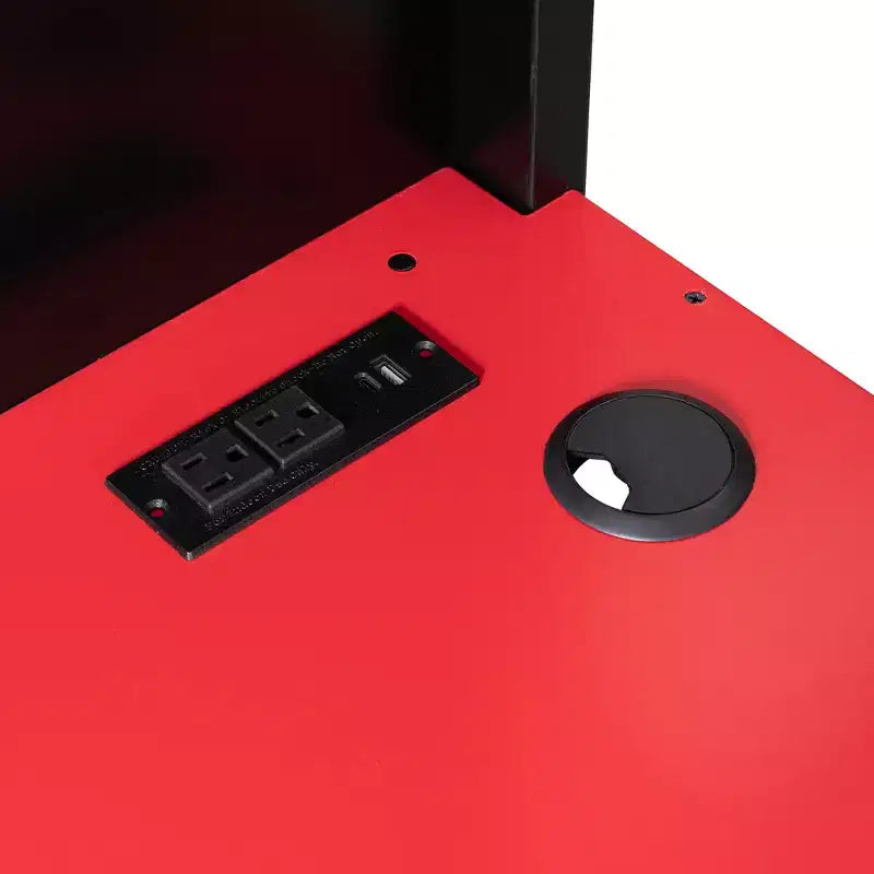Cama alta gaming completa Luxystar con escritorio, estantes de almacenamiento y luces