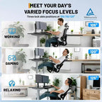 Silla de oficina profesional con respaldo alto, soporte lumbar ajustable, reposacabezas 3D, reposabrazos abatibles para trabajo de escritorio, capacidad de 300 lb, negra