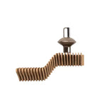 Estantería de pared flotante geométrica Diseño de onda 3D Roble natural 20 estantes